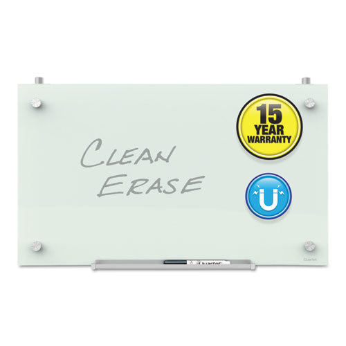 Image of Quartet® Infinity Magnetic Glass Dry Erase Cubicle Board, 30" x 18", White Surface