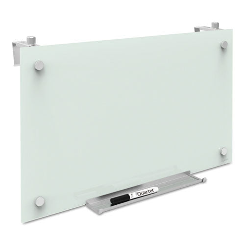 Image of Quartet® Infinity Magnetic Glass Dry Erase Cubicle Board, 30" x 18", White Surface