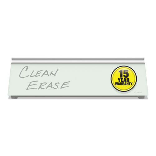 Image of Quartet® Glass Dry Erase Desktop Computer Pad, 18" x 6", White Surface