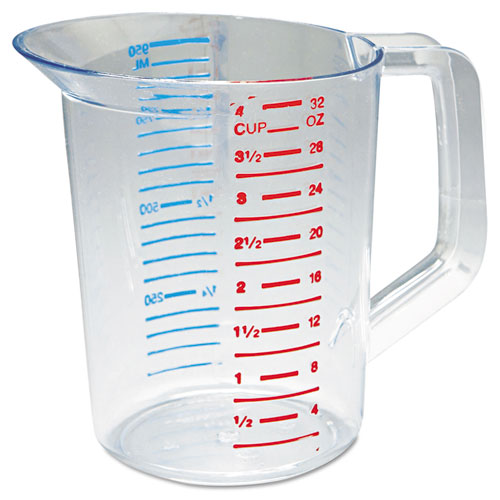 Image of Rubbermaid® Commercial Bouncer Measuring Cup, 32 oz, Plastic, Clear