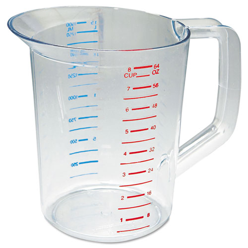 Image of Rubbermaid® Commercial Bouncer Measuring Cup, 2 qt, Plastic, Clear