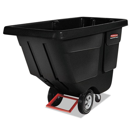 Image of Rubbermaid® Commercial 0.5 cu yd BRUTE Rotomolded Tilt Truck, 450 lb Capacity, Black