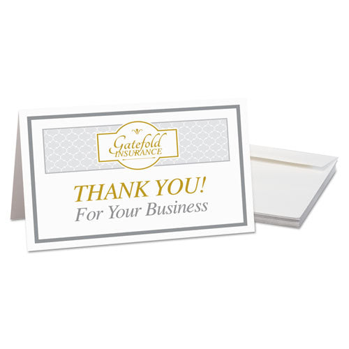 Image of Avery® Half-Fold Greeting Cards with Matching Envelopes, Inkjet, 85 lb, 5.5 x 8.5, Matte White, 1 Card/Sheet, 30 Sheets/Box