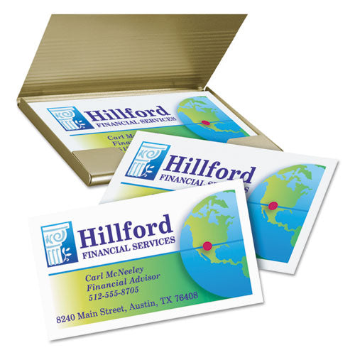 Image of Avery® True Print Clean Edge Business Cards, Inkjet, 2 X 3.5, White, 400 Cards, 10 Cards/sheet, 40 Sheets/box
