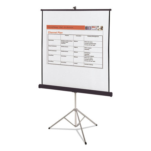 Image of Quartet® Portable Tripod Projection Screen, 70 X 70, White Matte Finish
