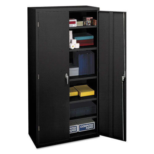 Image of HON® Assembled Storage Cabinet, 36w x 18.13d x 71.75h, Black