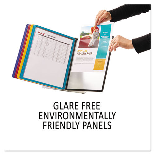 Image of Durable® Vario Reference Desktop System, 10 Panels, Assorted Borders And Panels