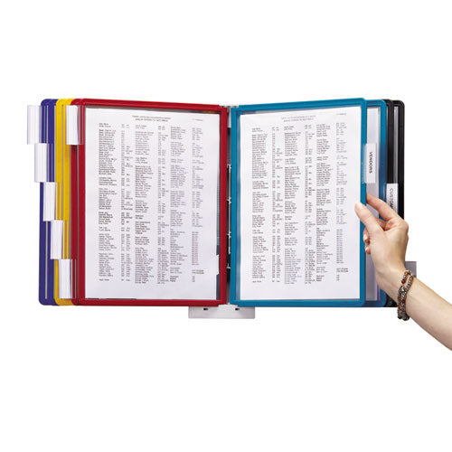 Image of Durable® Sherpa® Sherpa Wall-Mount Reference System, 10 Gray Panels, Letter, Assorted Borders