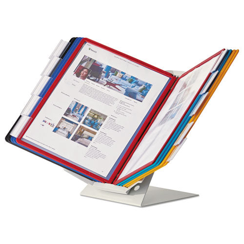 Image of Durable® VARIO Pro Desktop Reference System, 10 Panels, Legal, Assorted Borders and Panels