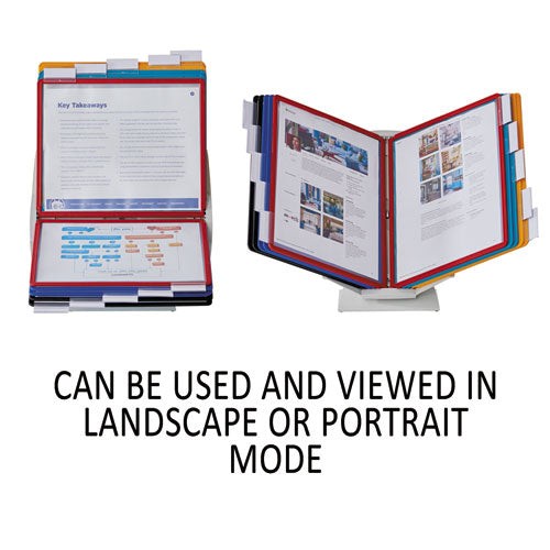 Image of Durable® VARIO Pro Desktop Reference System, 10 Panels, Legal, Assorted Borders and Panels