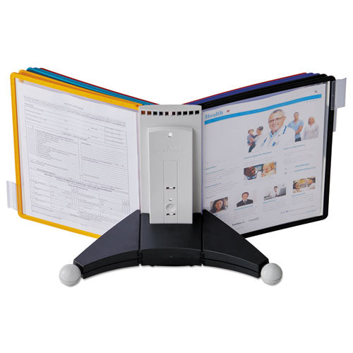 Image of Durable® SHERPA Desk Reference System, 10 Panels, 10 x 5.63 x 13.88, Assorted Borders