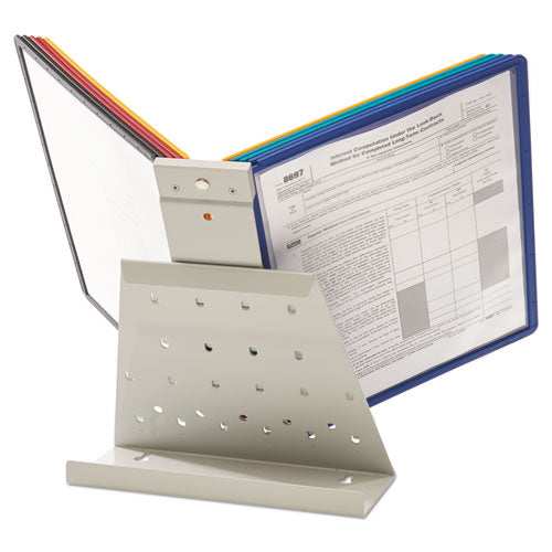 Image of Durable® Vario Reference Desktop System, 10 Panels, Assorted Borders And Panels
