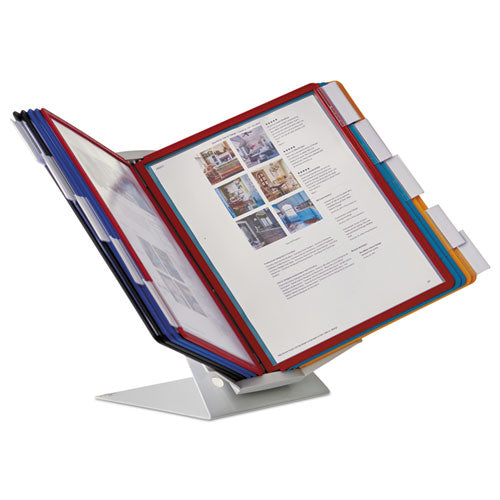 Image of Durable® VARIO Pro Desktop Reference System, 10 Panels, Legal, Assorted Borders and Panels
