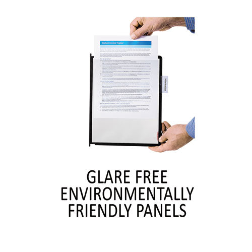 Image of Durable® Instaview Expandable Desktop Reference System, 10 Panels, Black Borders
