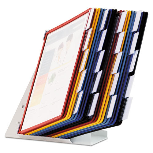 Image of Durable® Vario Reference Desktop System, 20 Panels, Assorted Borders And Panels