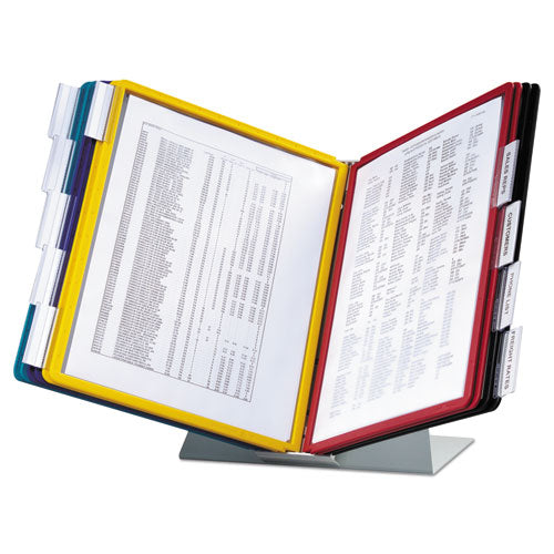 Image of Durable® Vario Reference Desktop System, 10 Panels, Assorted Borders And Panels
