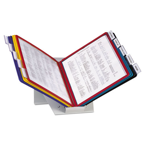 Image of Durable® Vario Reference Desktop System, 10 Panels, Assorted Borders And Panels