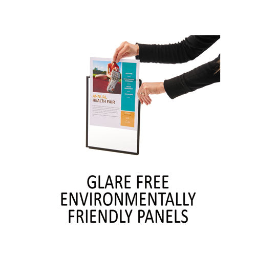 Image of Durable® Sherpa Motion Desk Reference System, 10 Panels, Black Borders