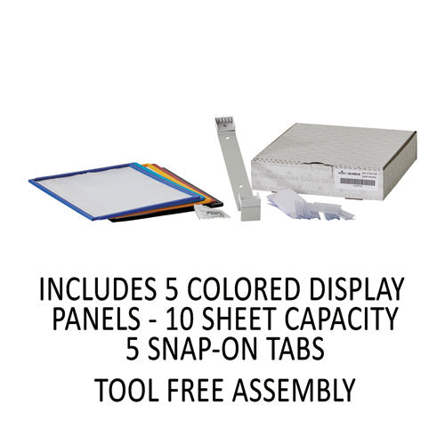 Image of Durable® Vario Wall Reference System, 5 Panels, Letter, Asst. Borders And Panels