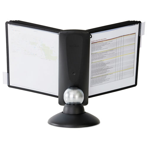 Image of Durable® Sherpa Motion Desk Reference System, 10 Panels, Black Borders