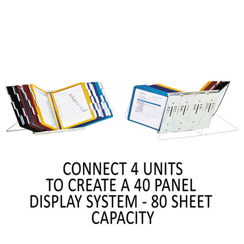 Image of Durable® Instaview Expandable Desktop Reference System, 10 Panels, Assorted Borders