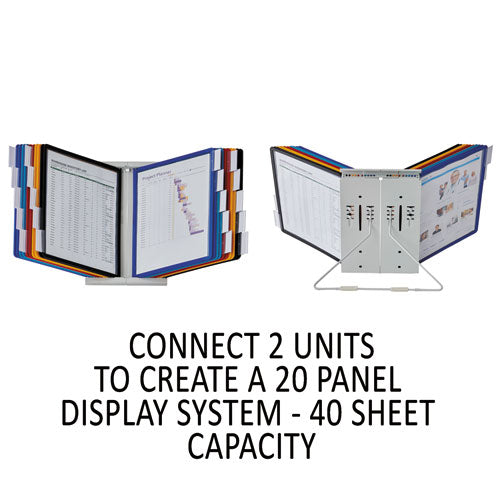 Image of Durable® Instaview Expandable Desktop Reference System, 10 Panels, Assorted Borders