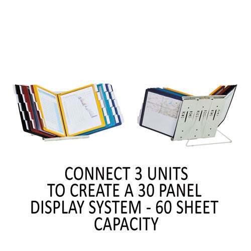 Image of Durable® Instaview Expandable Desktop Reference System, 10 Panels, Assorted Borders