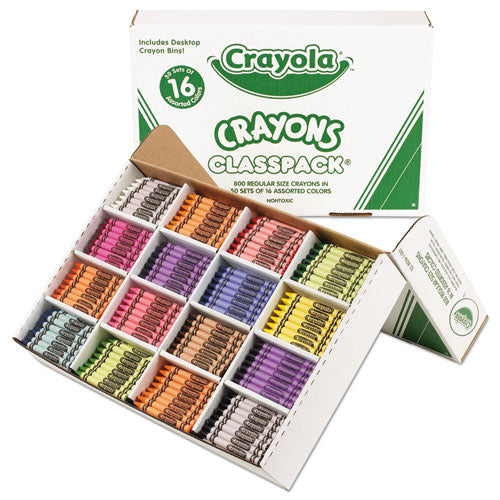 Image of Crayola® Classpack Regular Crayons, 16 Colors, 800/box