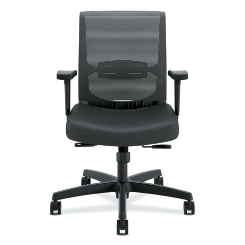 Image of HON® Convergence Mid-Back Task Chair, Synchro-Tilt And Seat Glide, Supports Up To 275 Lb, Black