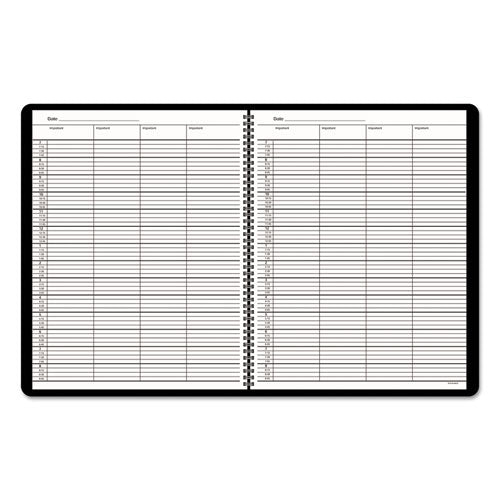 Image of AT-A-GLANCE® Four-Person Group Undated Daily Appointment Book, 10.88 X 8.5, Black Cover, 12-Month (jan To Dec): Undated