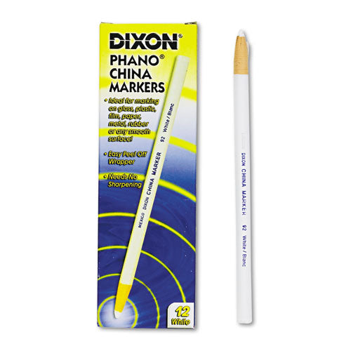 Image of Dixon® China Marker, White, Dozen