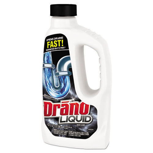 Image of Drano® Liquid Drain Cleaner, 32 Oz Safety Cap Bottle, 12/carton
