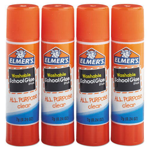 Image of Elmer's® WASHABLE SCHOOL GLUE STICKS, 0.21 OZ, APPLIES AND DRIES CLEAR, 8/PACK
