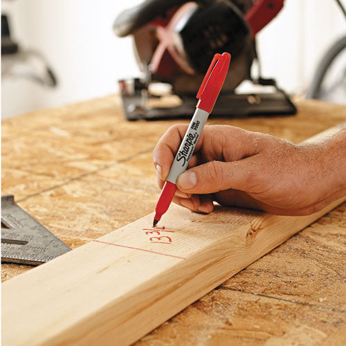 Image of Sharpie® Retractable Permanent Marker, Fine Bullet Tip, Red