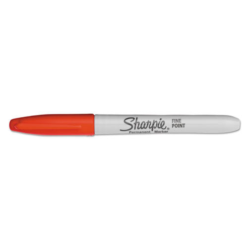 Image of Sharpie® Super Permanent Marker, Fine Bullet Tip, Red, Dozen