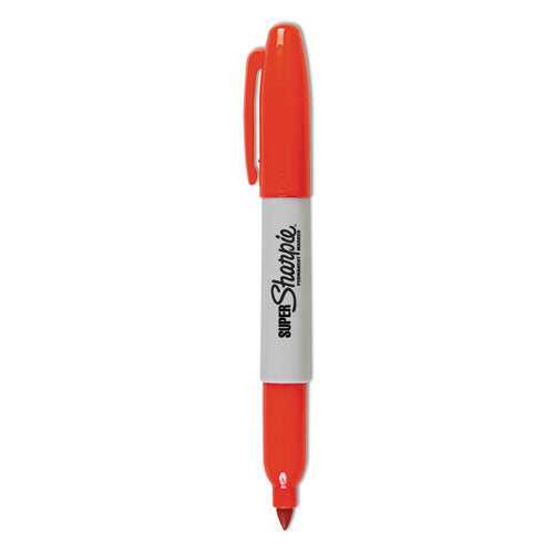 Image of Sharpie® Super Permanent Marker, Fine Bullet Tip, Red, Dozen