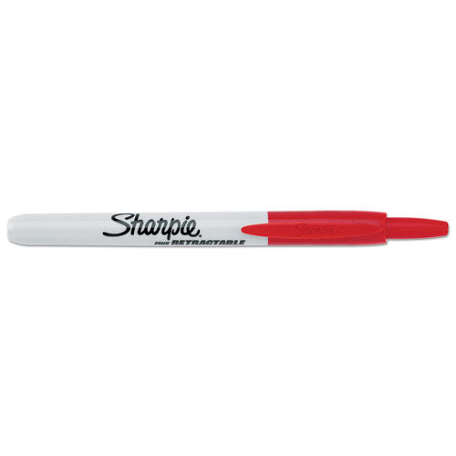 Image of Sharpie® Retractable Permanent Marker, Fine Bullet Tip, Red
