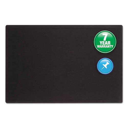 Image of Quartet® Oval Office Fabric Board, 36" x 24", Black Surface