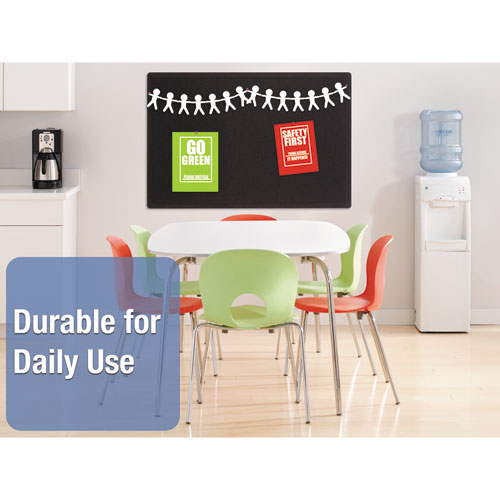 Image of Quartet® Oval Office Fabric Board, 36" x 24", Black Surface