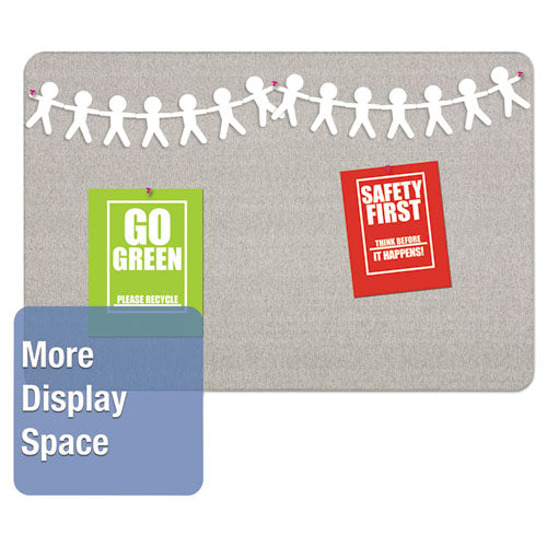 Image of Quartet® Oval Office Fabric Board, 36" x 24", Gray Surface