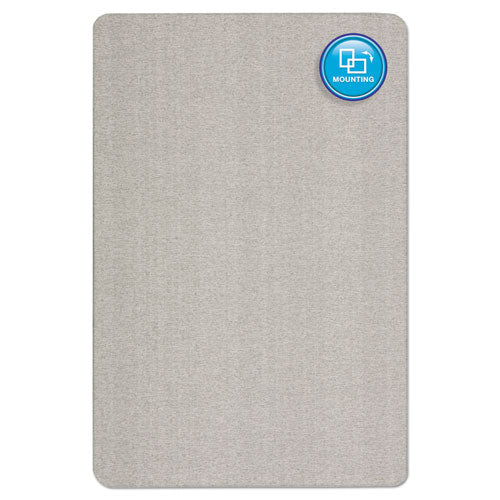 Image of Quartet® Oval Office Fabric Board, 36" x 24", Gray Surface