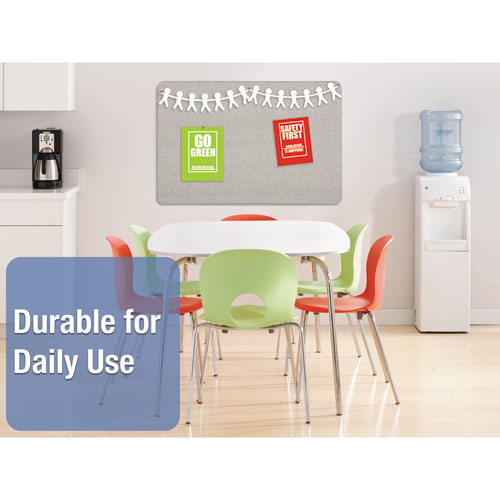Image of Quartet® Oval Office Fabric Board, 36" x 24", Gray Surface