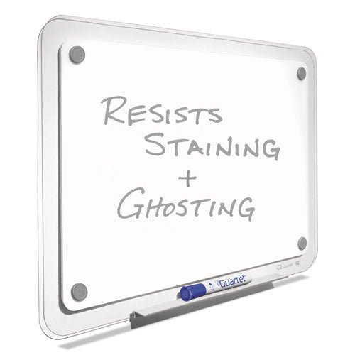 Image of Quartet® iQ Total Erase Translucent-Edge Board, 11" x 7", White Surface, Clear Plastic Frame