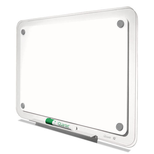 Image of Quartet® iQ Total Erase Translucent-Edge Board, 11" x 7", White Surface, Clear Plastic Frame