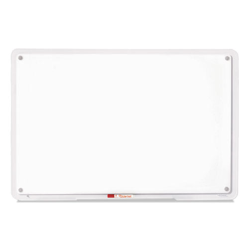 Image of Quartet® iQ Total Erase Translucent-Edge Board, 36" x 23", White Surface, Clear Plastic Frame