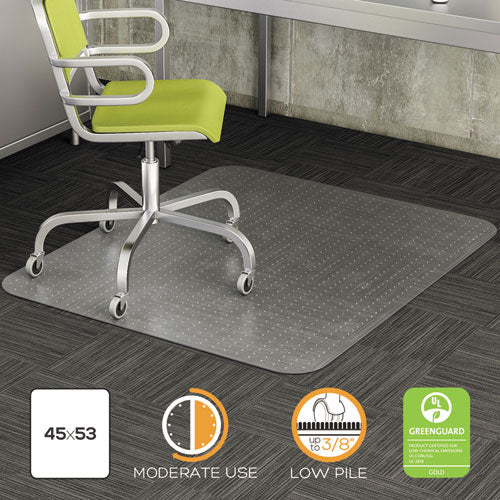Image of deflecto® Duramat Moderate Use Chair Mat For Low Pile Carpet, 36 X 48, Rectangular, Clear