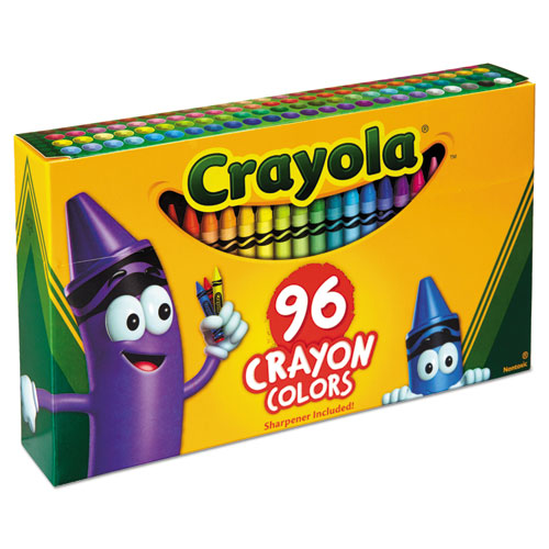 Image of Crayola® Classic Color Crayons In Flip-Top Pack With Sharpener, 96 Colors/pack