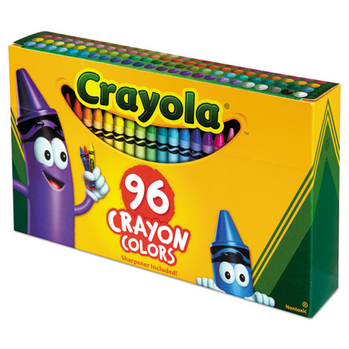 Image of Crayola® Classic Color Crayons In Flip-Top Pack With Sharpener, 96 Colors/pack