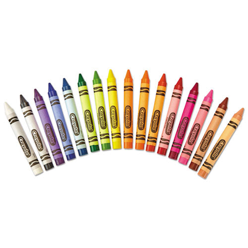Image of Crayola® Large Crayons, Lift Lid Box, 16 Colors/box