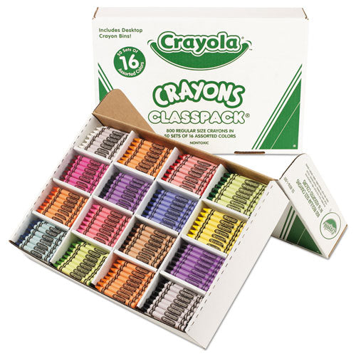 Image of Crayola® Classpack Regular Crayons, 16 Colors, 800/box